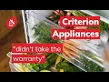 Criterion Appliances reviews l need you solve my case