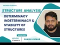 Determinacy Indeterminacy and Stability of Structures Analysis