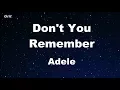 Download Lagu Don't You Remember - Adele Karaoke 【No Guide Melody】 Instrumental