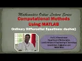 Ordinary Differential equations MATLAB-dsolve