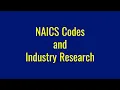 NAICS Codes and Industry Research