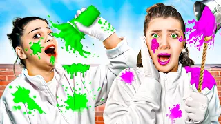 تحدي الالوان اخر شخص يتلون يفوز 