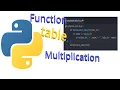 Python Multiplication Tables Function Fast