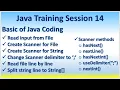 Java Training Session 14 Read input from File using Scanner Split string line to String