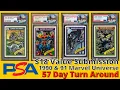 18 VALUE BLIND PSA REVEAL 24 Card submission of 1990 1991 Marvel Universe Impel