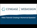 Creating A Numerical Question WebAssign