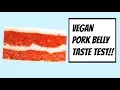 Vegan Three Tier Pork Belly Meat displayed on a platter, showcasing its layers and rich texture, perfect for oven roasting or enhancing various dishes. - Video 3 of 1