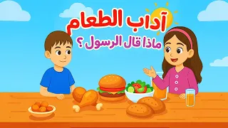 تعلم آداب الطعام مع حديث النبي ﷺ   قصة ممتعة للأطفال دندنها