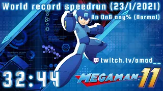 Megaman 11 Any No OoB Normal In 32 44 57 Former World Record 1 23 2021 