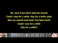 Victor Ray - Stay For A While | Karaoke Guitar Instrumental