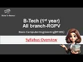 RGPV syllabus BT205 1st year Basic Computer Engineering B-tech