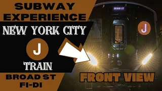 New York City Subway J Train to Broad St Front View
