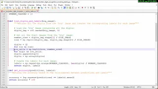 PYTHON OPENCV Handwritten digits recognition KNN raw pixels features k number of train test images