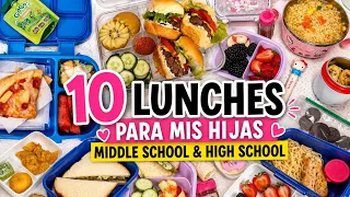 10 lunches para mis hijas de MIDDLE SCHOOL y HIGH SCHOOL 🍱 | Ideas para la escuela