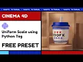 Uniform Scale using Python Tag C4D Tutorial