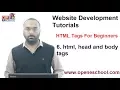HTML Tags For Beginners HTML Tutorials - Tutorial 6