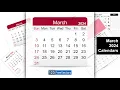 March 2024 Calendar 123FreeVectors