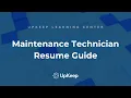 Creating a Standout Resume for Maintenance Technicians - UpKeep Guide