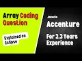 JAVA Coding question asked in Accenture