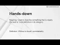 Hands-down Meaning