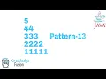 Pattern-13 using JAVA Programming ICSE