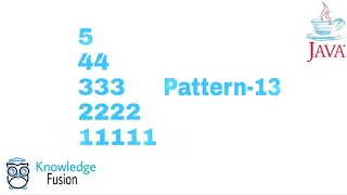 Pattern-13 using JAVA Programming ICSE