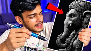 aaj me Ganpati Bappa ki Realistic Sketch bnaya 😮