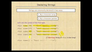 C Strings Declaration Char Array Vs Char Pointer