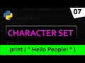 Character Set in Python Programming Language Python For Beginners