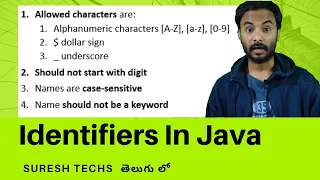 Java In Telugu Chapter - 12 Identifiers In Java