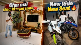 Shadi ki tayaria shuru ❤️ | Ghar mai path or New Seat aa gyi bike ki for New Long Ride 