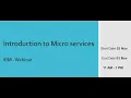 IBM Webinar Introduction to Microservices