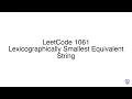 LeetCode 1061 Lexicographically Smallest Equivalent String