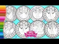 Coloring ALL Disney Princess Stained Glass Art COMPILATION - Coloring Pages