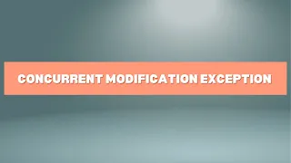 Java Concurrent Modification Exception