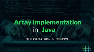 Array Java Programming Demonstration Tagalog
