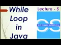 what is while loop in java with syntax and example Lecture 5