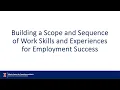 Building a Scope and Sequence of Work Skills and Experiences for Employment Success