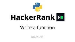 Write a function HackerRank Solution