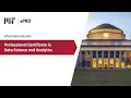 Information session on MIT xPRO s Professional Certificate in Data Science and Analytics program