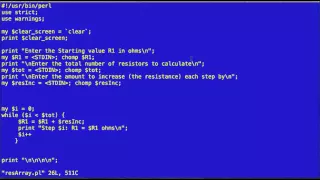PERL while loop example