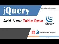 jQuery add new table row