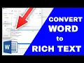 Download Lagu How to Convert a Word Document to Rich Text Format (RTF) | .DOC to .RTF File Conversion