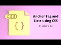 Anchor Tag and Lists using CSS
