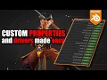 Custom properties and drivers in blender made easy