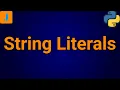 String Literals In Python