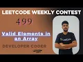 Valid Elements in an Array LeetCode 3912 Weekly Contest 499 Java Code Developer Coder