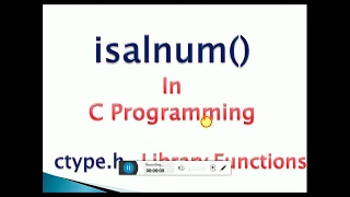 isalnum Function in C How to check if a character is alphanumeric or Not