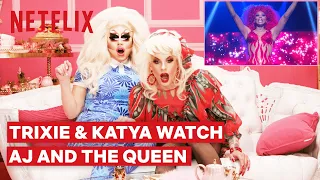 drag queens trixie mattel u0026 katya react to rupauls aj and the queen i like to watch netflix