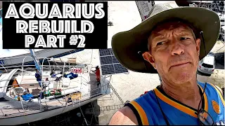 Part 2 – The Re-Masting of Aquarius – Power Boats Team repairing Aquarius. Ep. 191